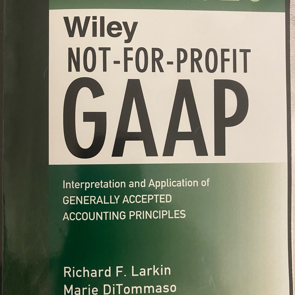 BOOK: Wiley Not-For-Profit GAAP Book